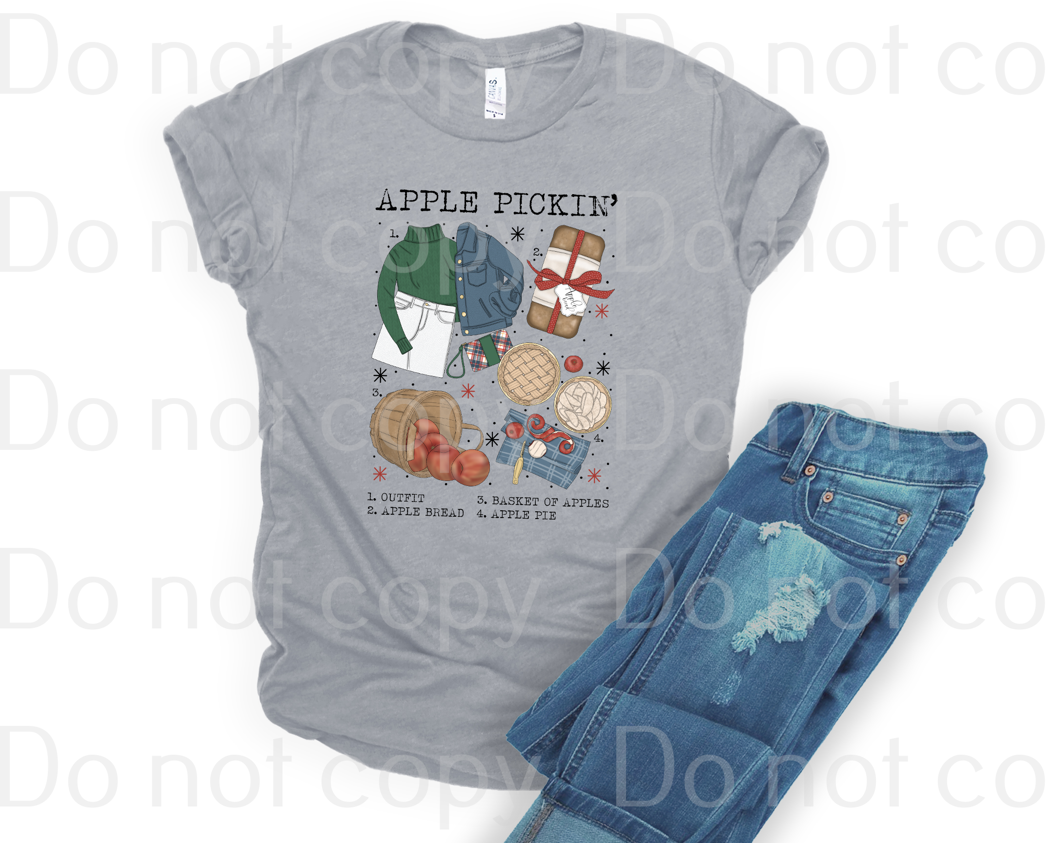 I-15 Apple pickin' chart fall DTF TRANSFER ONLY