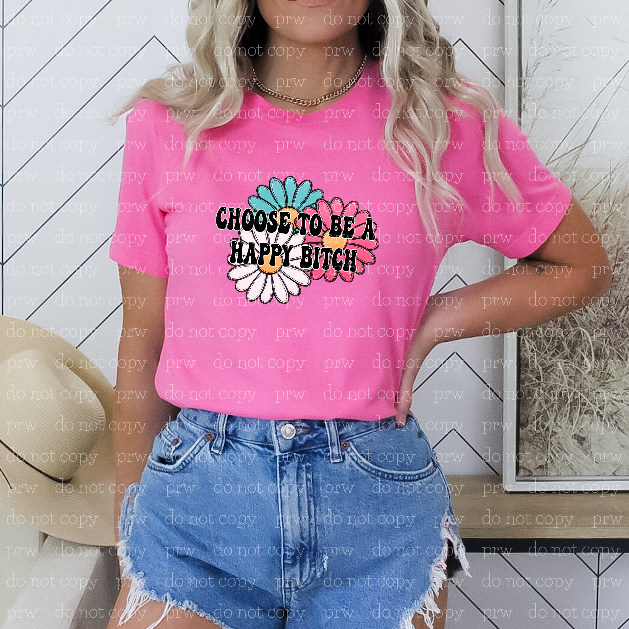 D-58 Be A Happy Bitch DTF TRANSFER ONLY