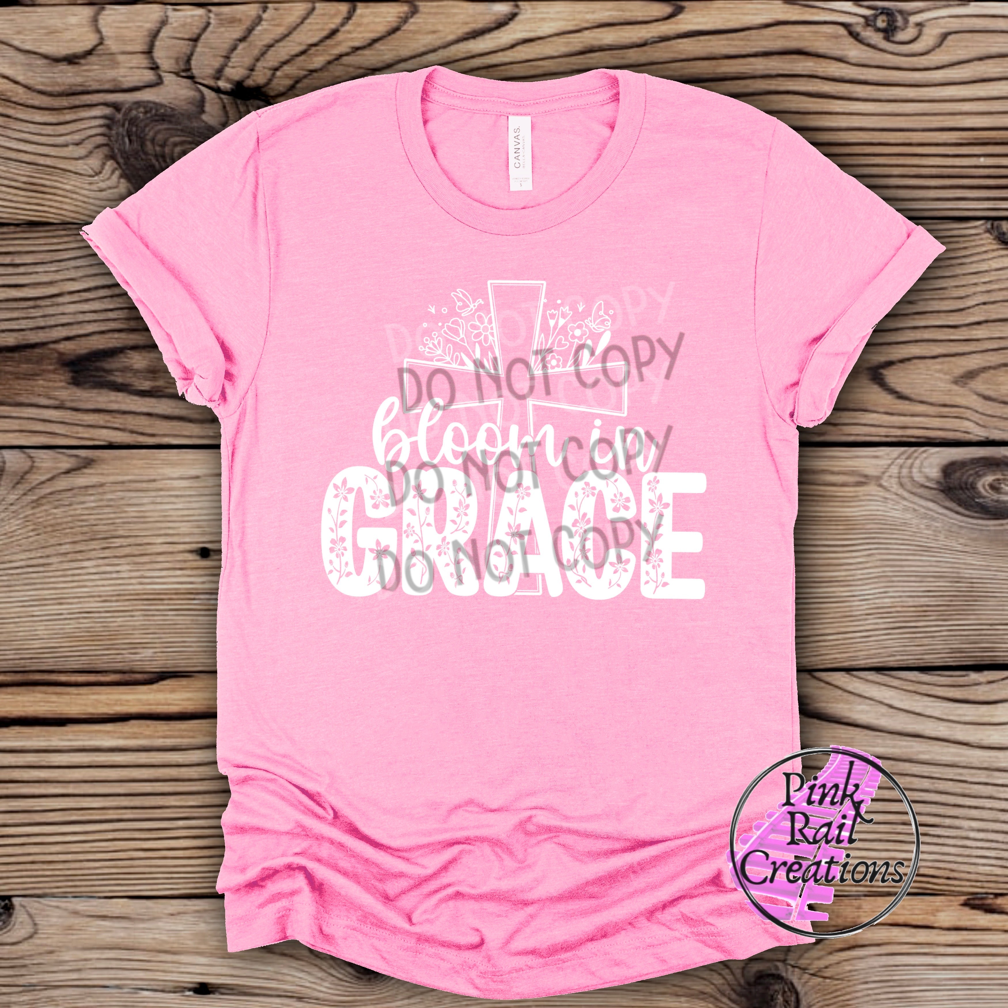 O-16 Bloom in Grace White DTF Transfer Only