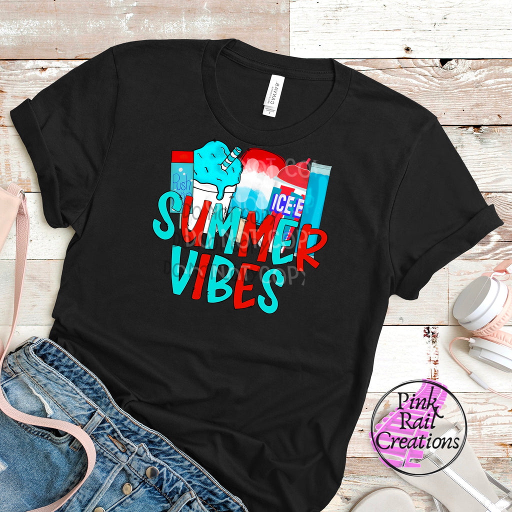H-35 Summer Vibes Icees  DTF Transfer Only