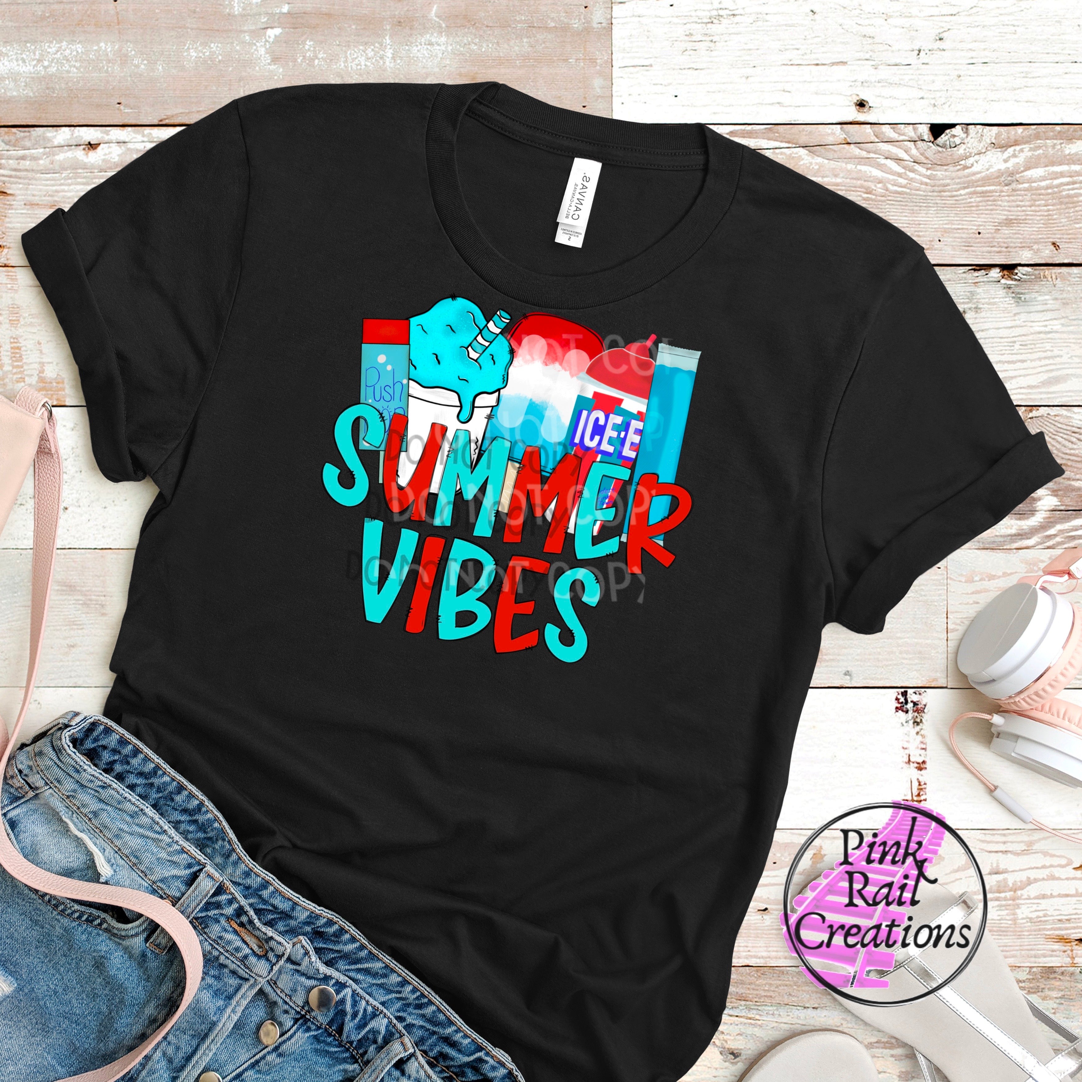 H-35 Summer Vibes Icees  DTF Transfer Only
