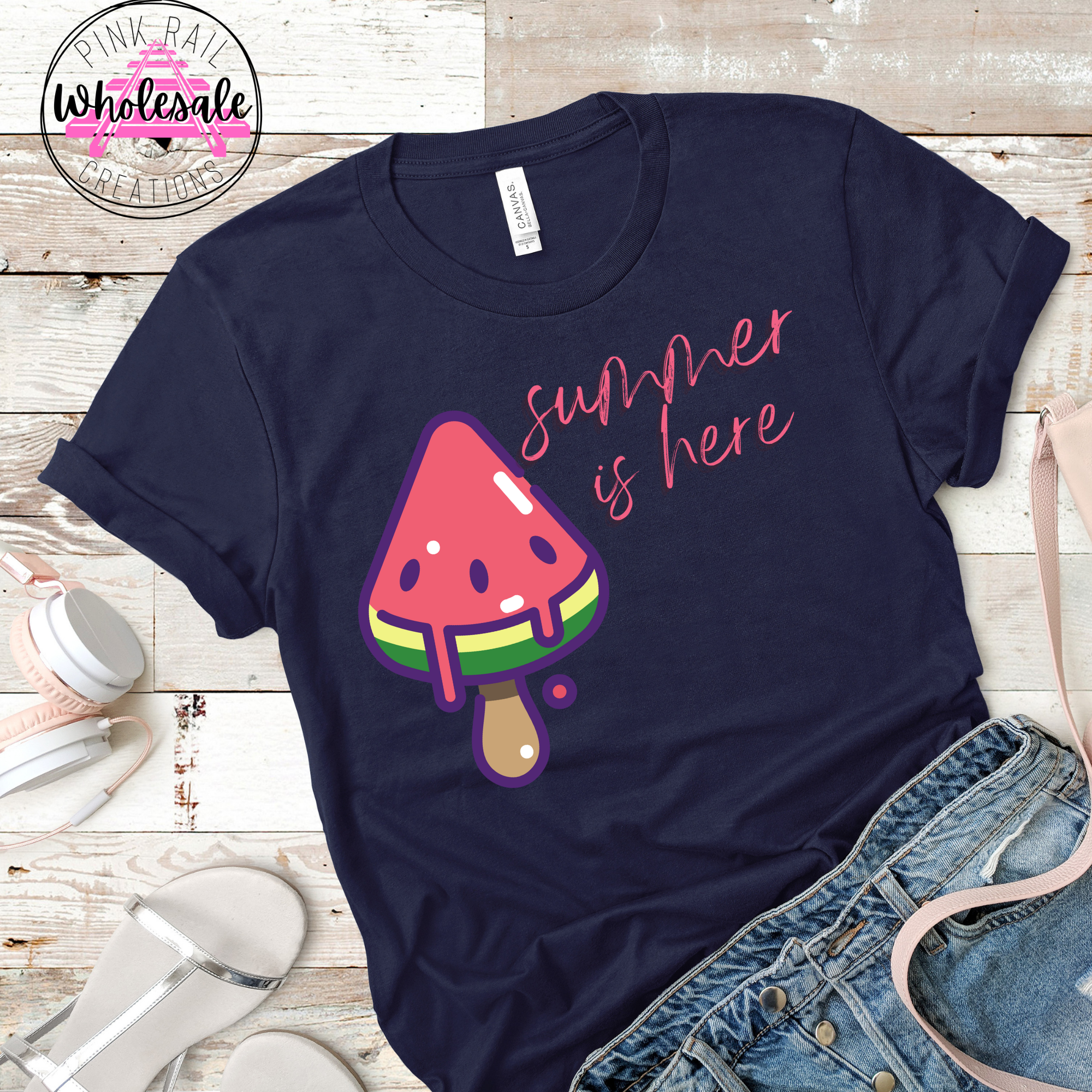 H-61 Summer Is Here Watermelon Popsicle  DTF Transfer Only