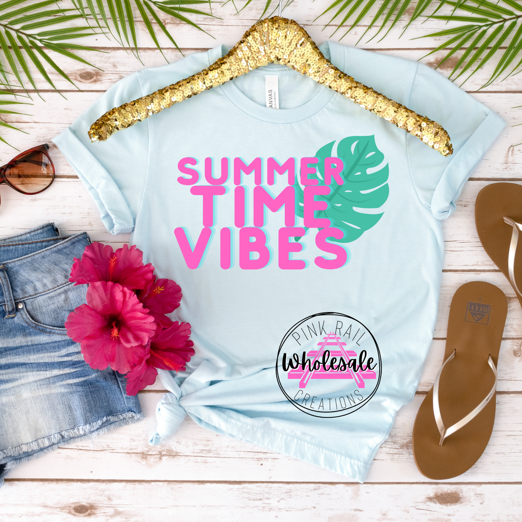 H-63 Summer Time Vibes Neon  DTF Transfer Only