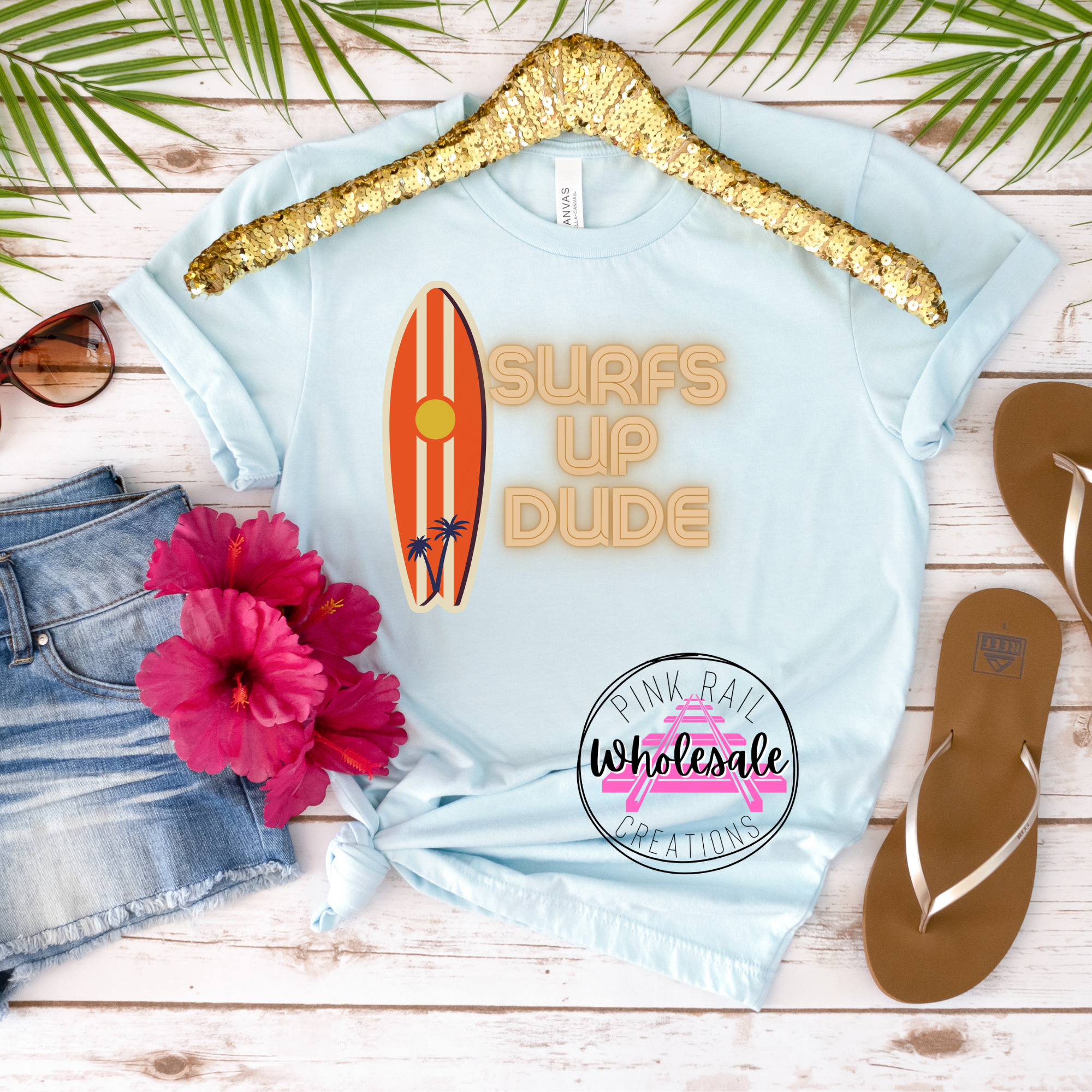 H-72 Surfs Up Dude DTF Transfer Only