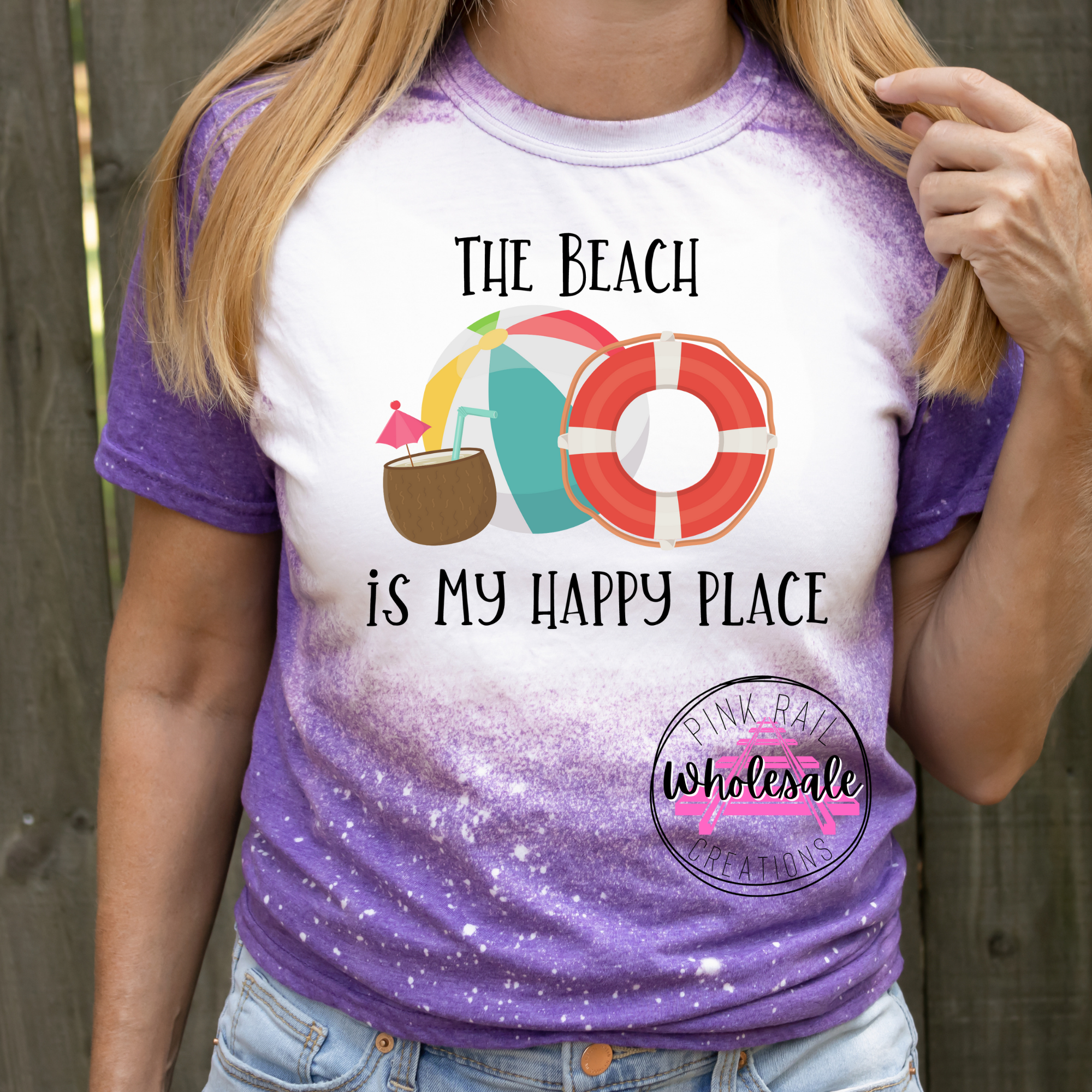 H-74 The Beach Is My Happy Place DTF Transfer Only