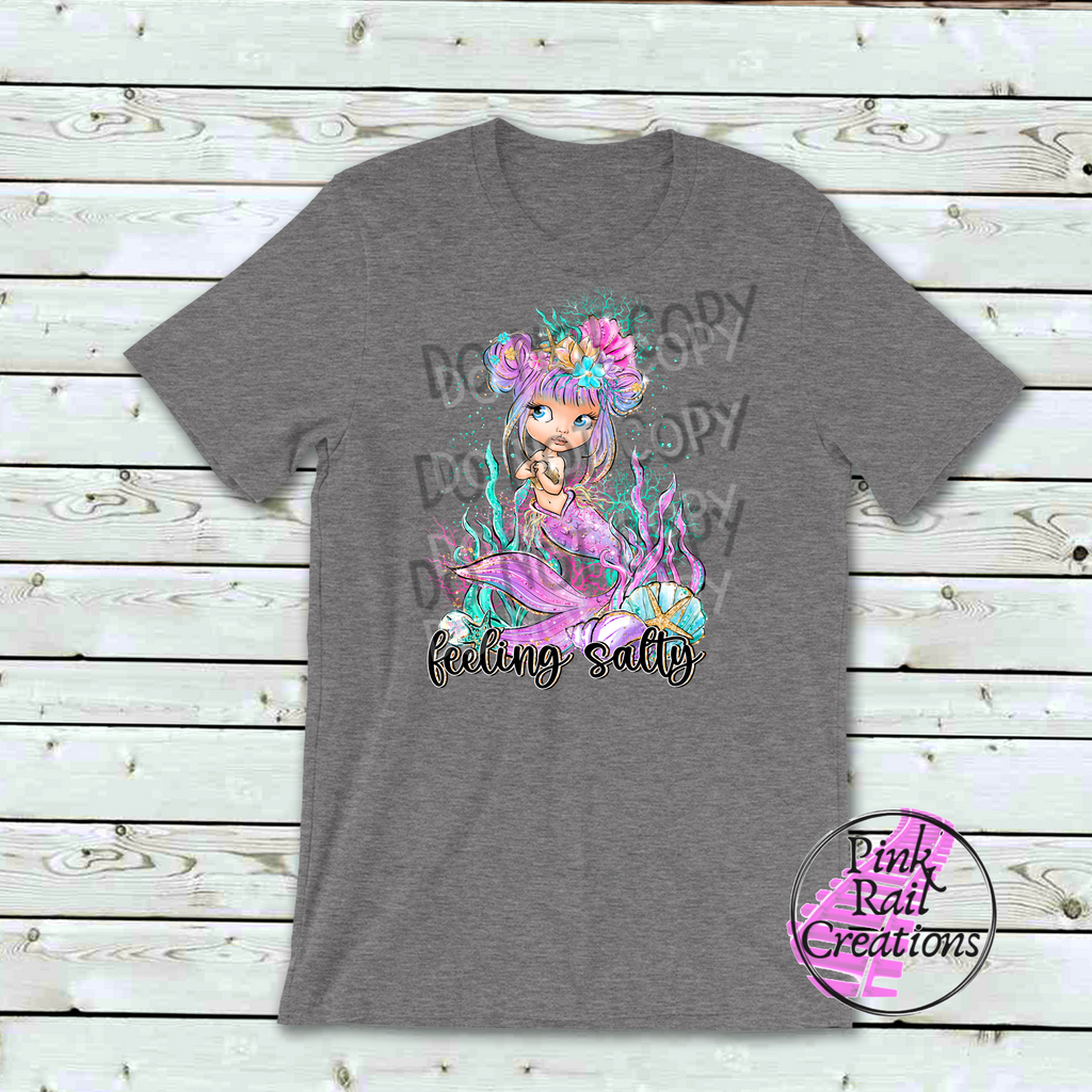 H-08 Feeling Salty Mermaid DTF Transfer Only