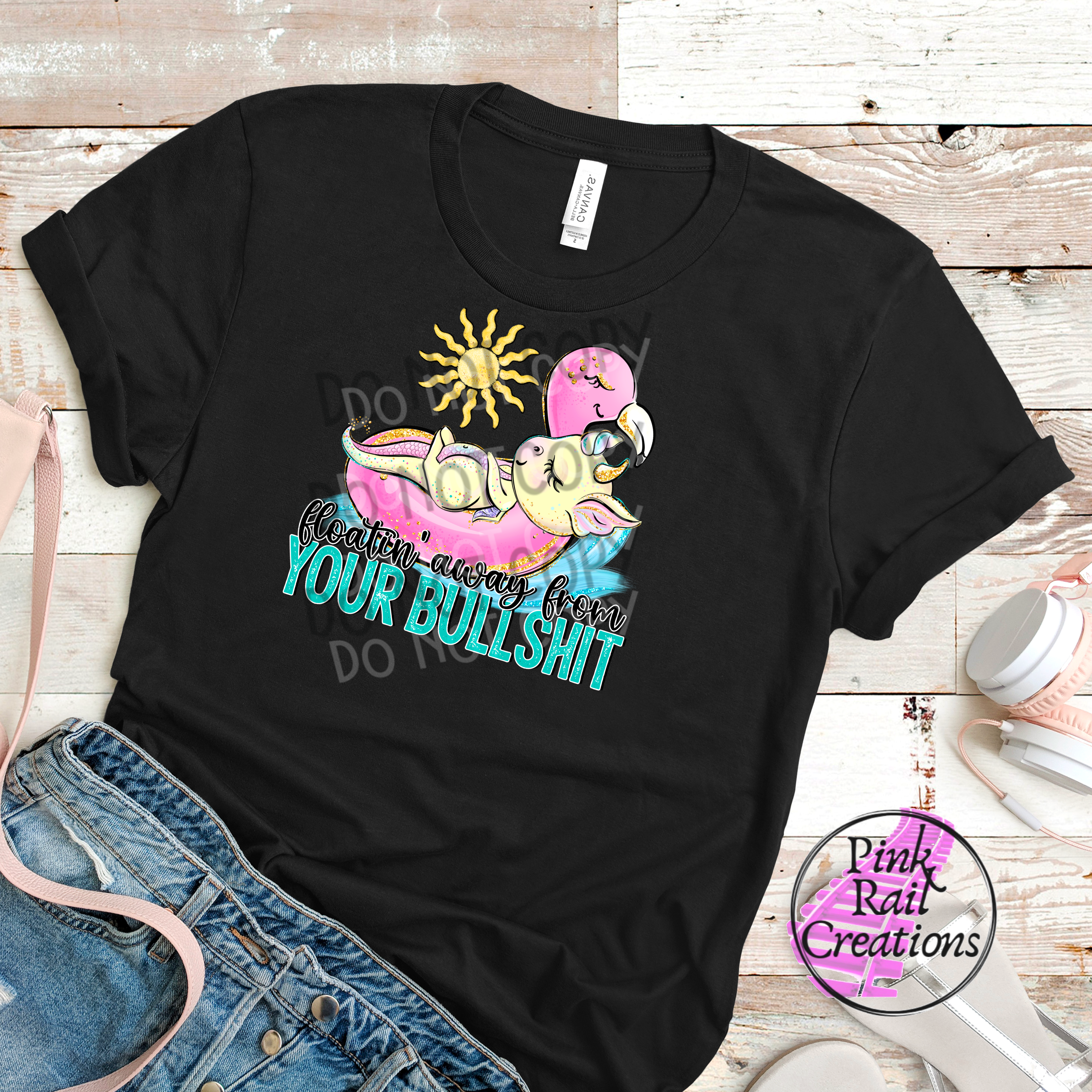 H-09 Floatin' Away From Your Bullshit Dragon DTF Transfer Only