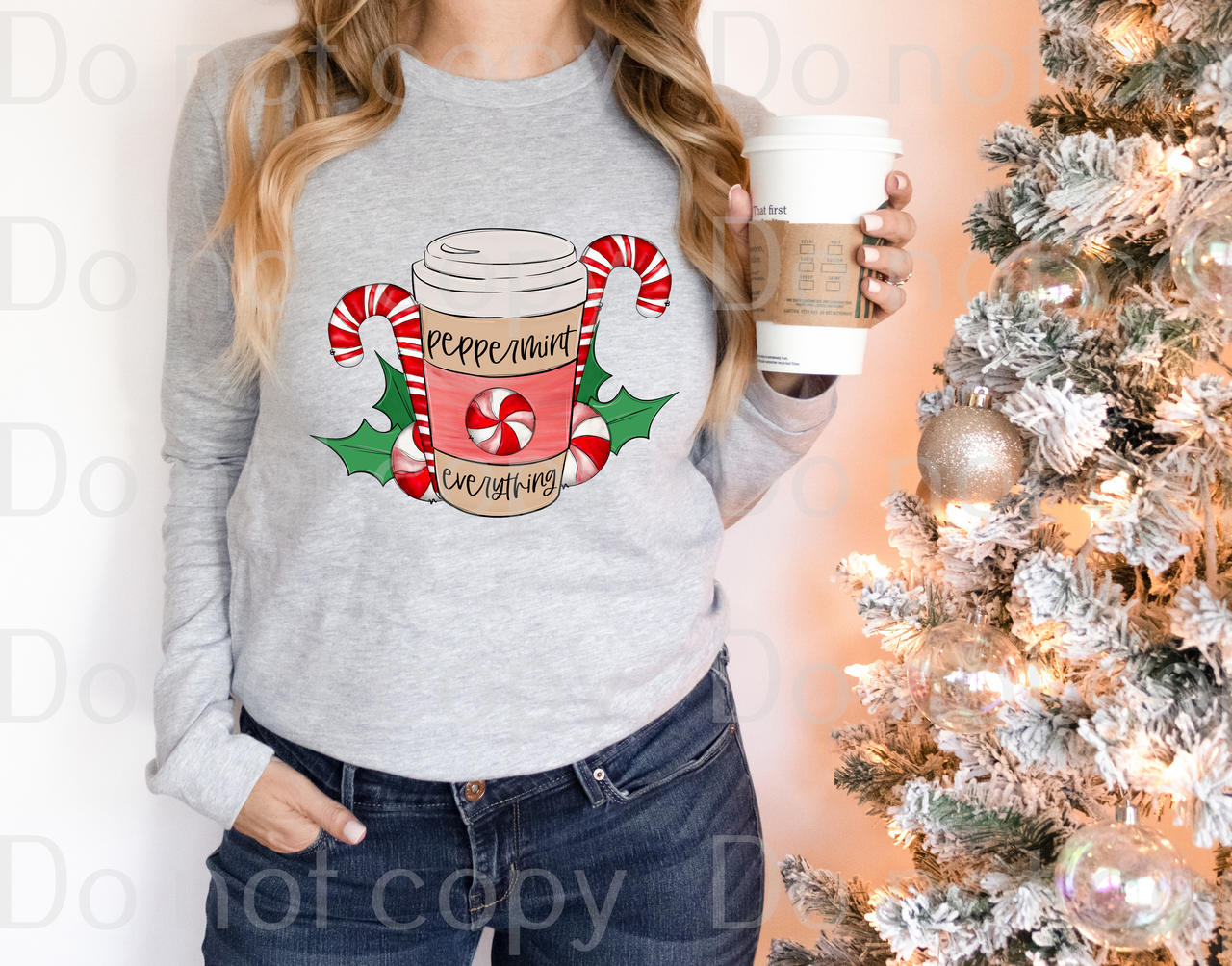 J-01 Peppermint everything Winter DTF TRANSFER ONLY