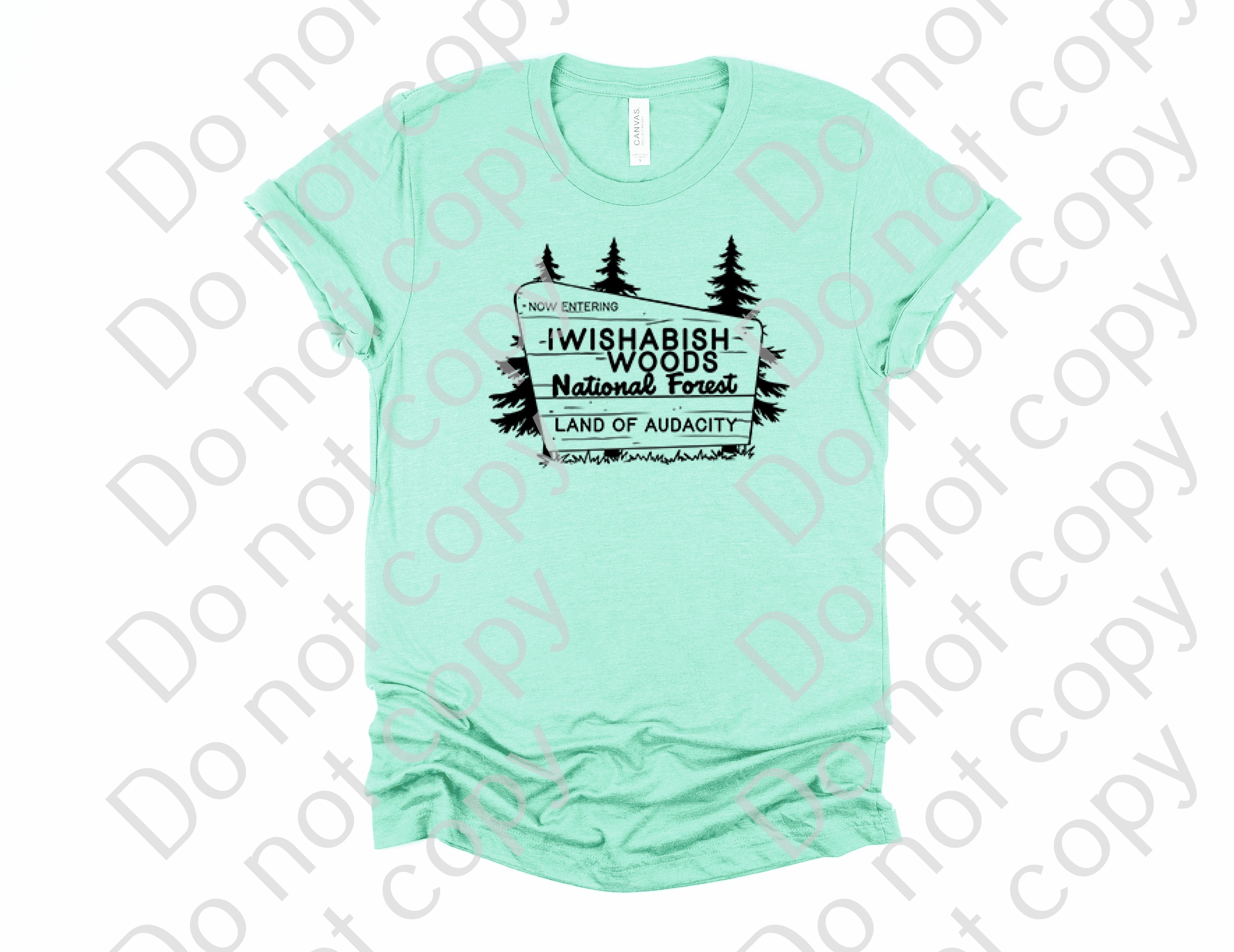 L-02 Wishabish woods DTF Transfer only