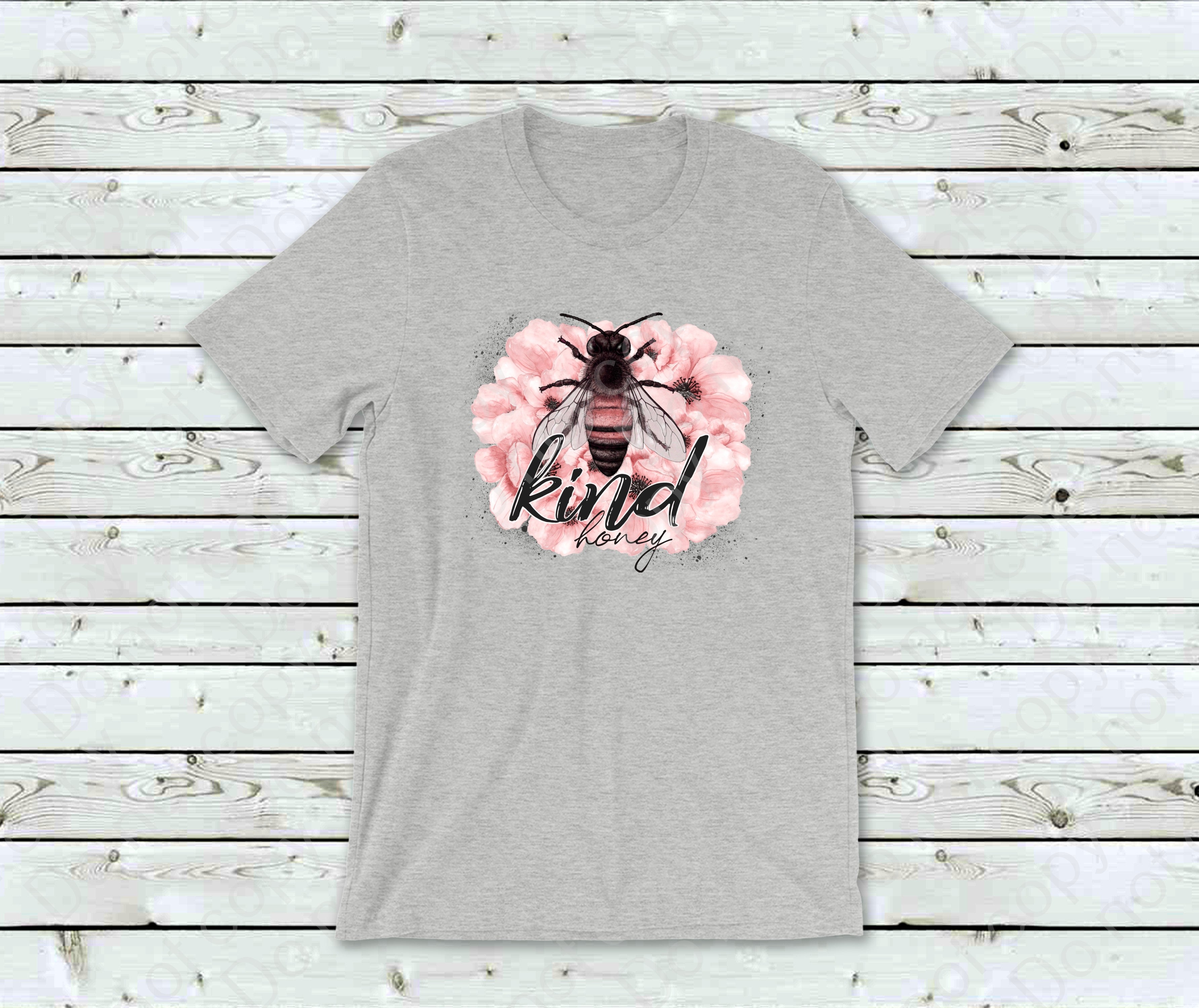D-39 Bee Kind Honey DTF transfer only