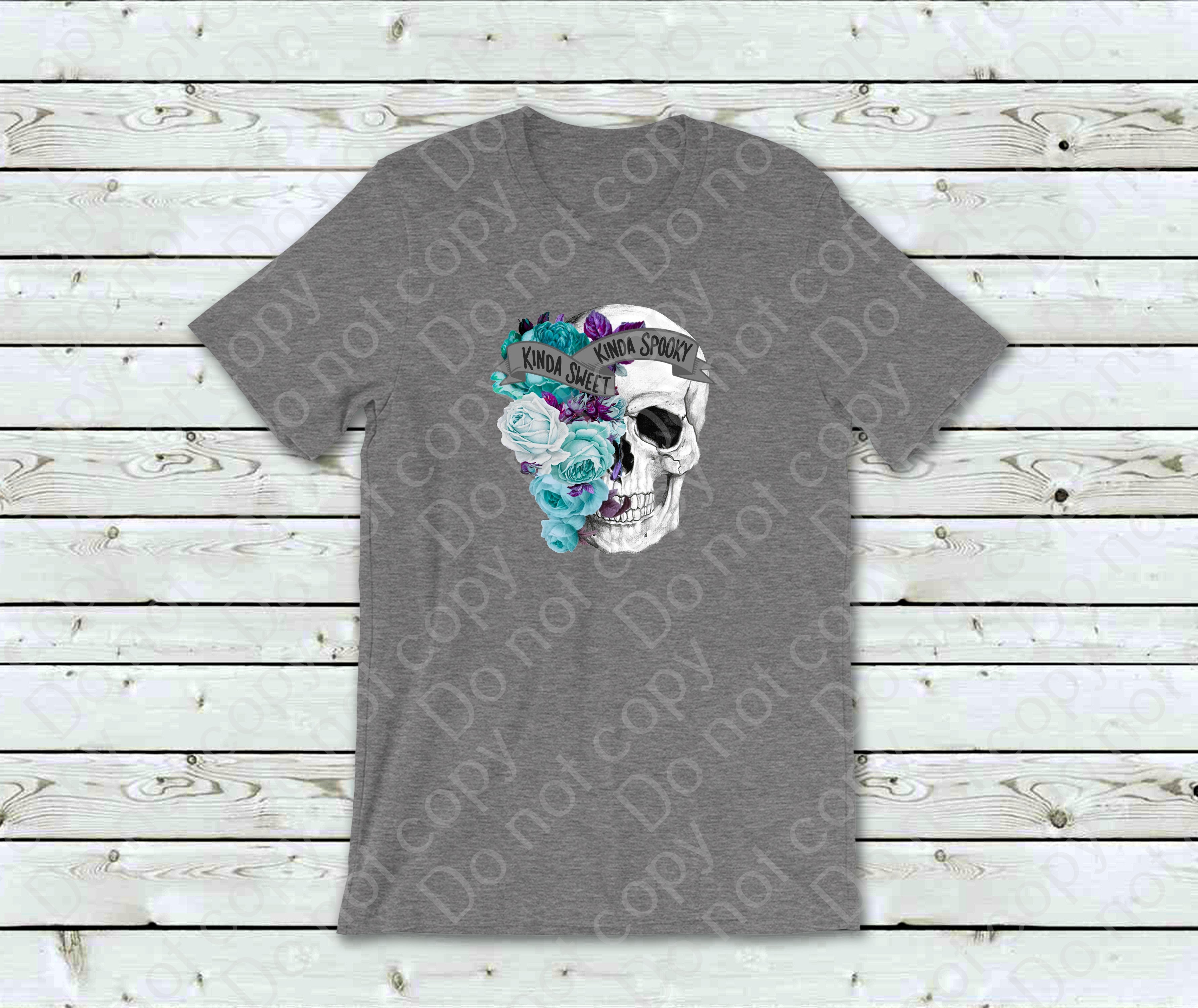 10-76 Kinda Sweet Kinda Spooky Floral DTF transfer only